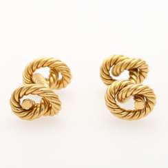 HERMÈS Pair of cufflinks in a knot design
