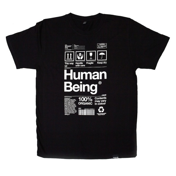 Origin68 — HUMAN BEING - Black #white #tshirt #black #concept #and