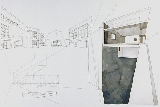SFMOMA | Explore Modern Art | Our Collection | Loom | Movement 7, from Thailand Unfolding House #watercolor #architecture #art #watercolour