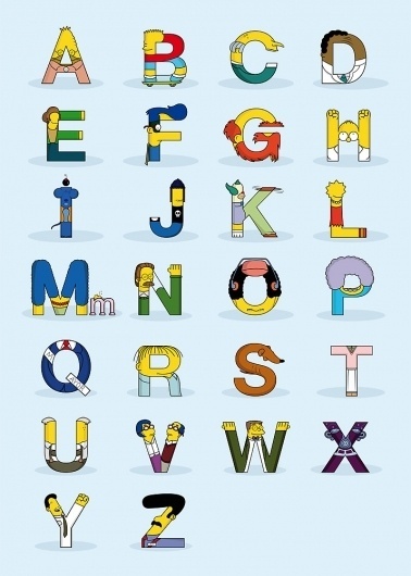 All sizes | Simphabet | Flickr - Photo Sharing! #simpsons #alphabet #typography