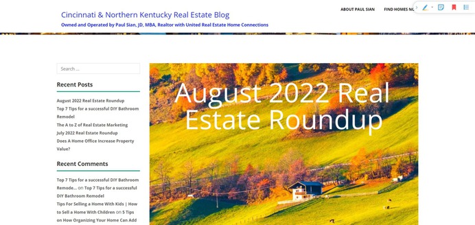 Take a look at this post by Paul Sian, Realtor - United Real Estate Home Connections for some of the best real estate articles from August 2022!