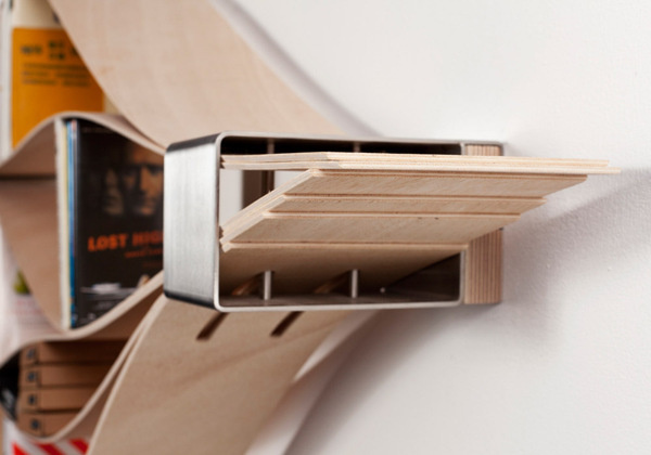 Chuck on Behance #wood #shelving
