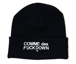 Comme Des Fuckdown Beenie #white #beanie #des #black #fuckdown #hat #and #fashion #comme
