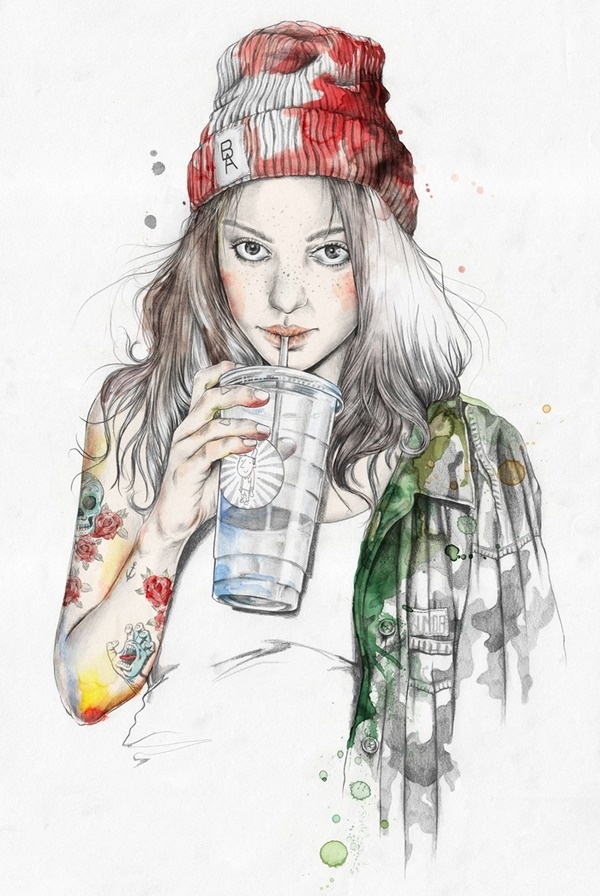 Elegant Digital Art Illustrations by Esra Røise #drawing #paintings art #Illustrations