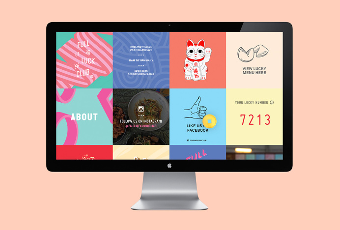 full of luck bar restaurant chinese beautiful color colorful modern graphic design corporate design interior branding brand beauty best top