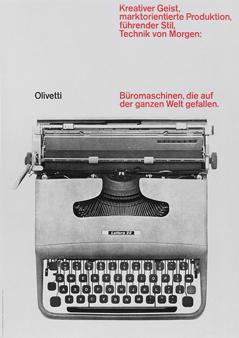 Olivetti Poster #olivetti #german #greyscale