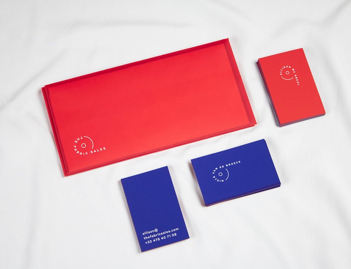 The Fabric Sales - Mindsparkle Mag Red-Blue is the new Yin-Yang. Kpot did the full rebranding for The Fabric Sales. A company that sells fabrics from and for the fashion industry. #logo #packaging #identity #branding #design #color #photography #graphic #design #gallery #blog #project #mindsparkle #mag #beautiful #portfolio #designer