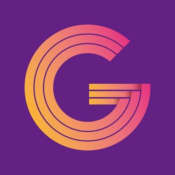G entry for 36 days of type project #vector #lettering #pink #design #graphic #orange #cirlce #purple #rounded #type #typo #typography