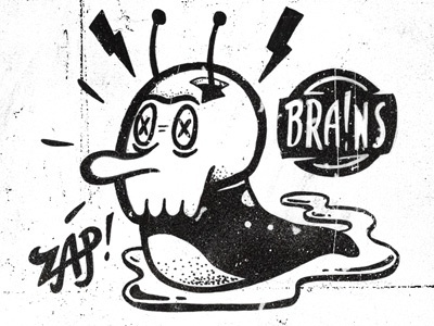 Dribbble - Brainslug by Chris DeLorenzo #texture #illustration #drawn #slug #hand