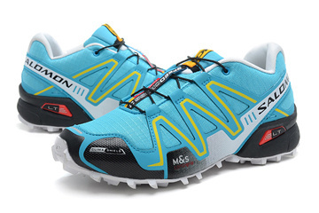 Salomon Speedcross CS 3 Womens Score Blue Yellow Black Trail Running Shoe #fashion