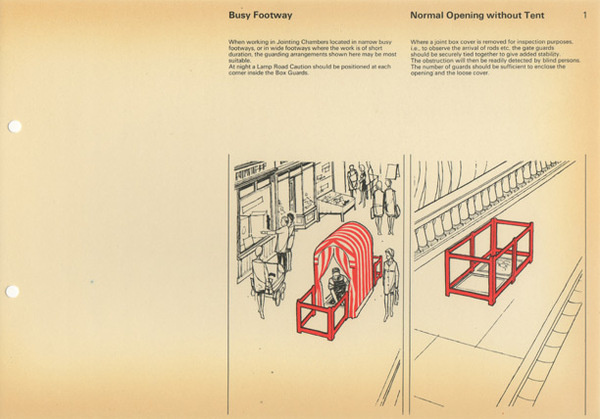 Post Office Road Work Guarding Manual #post #print #design #graphic #office #illustration #manual