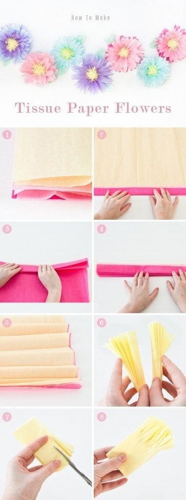 Make Flower for Valentine day using Tissue Paper #tutorials #tissue #picture #paper #flowers