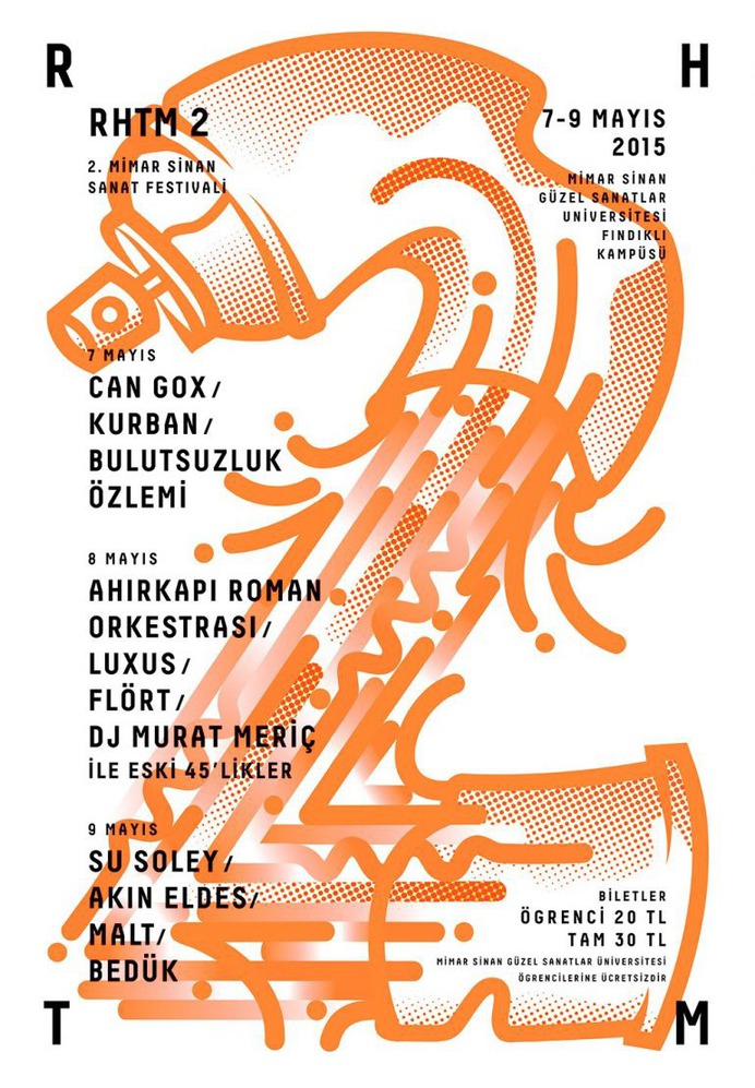 Poster for RHTM2 Spring Festival 2015, Mimar Sinan Fine Arts University
