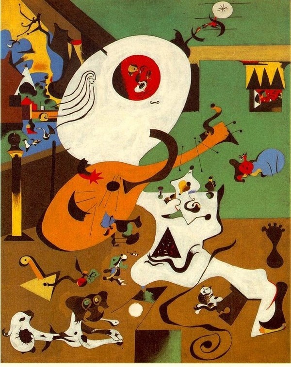Dutchint amazing surrealistic painting by artist Joan Miró #surrealism #surrealistic #painting #paintings