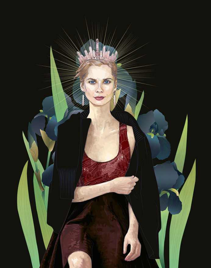 Jadwiga #illustartion #poland #digital #portrait #art #flower #ukraine