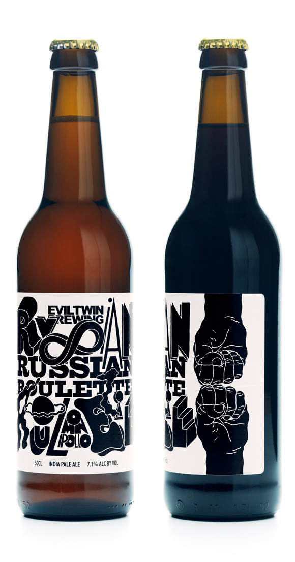 Russian roulette bottle #beer #bottle #packaging #design #graphic