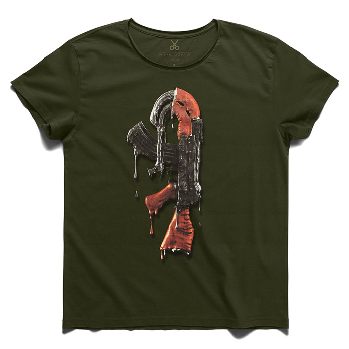 #bad-47#green#tee#tshirt#kalashnikov#peace#war#rifle