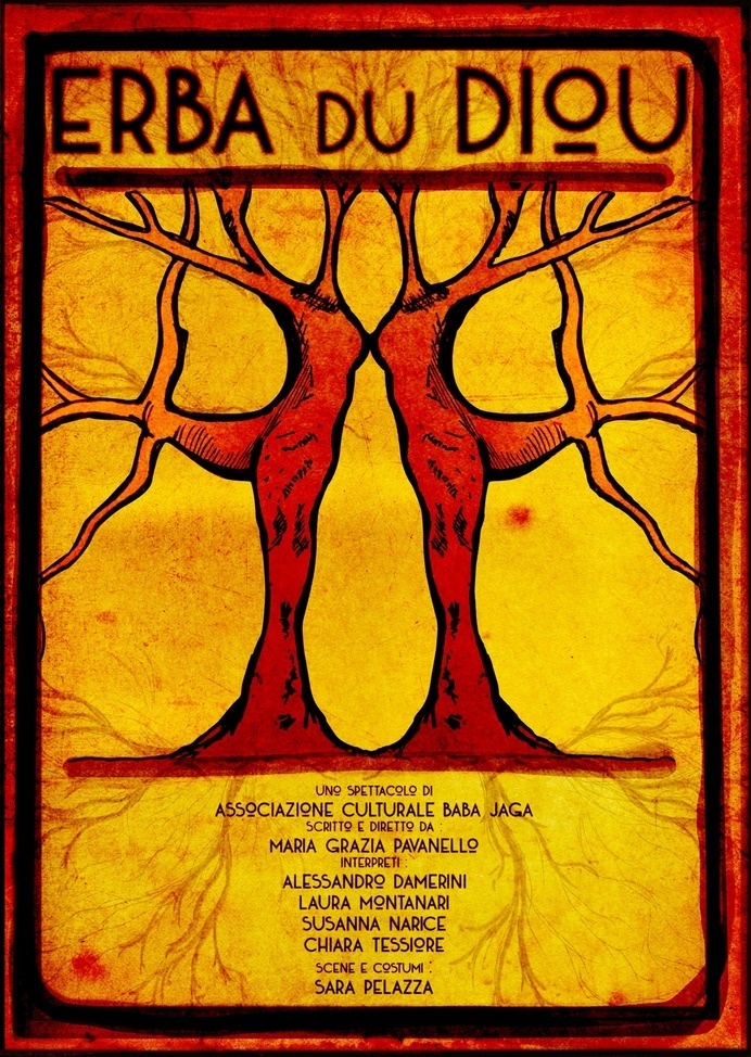 Filippo Fanciotti graphic design for "Erba du Diou" theater play #erba #teatro #theater #theatre #filippo #design #graphic #devil #fanciotti #poster #diou #du