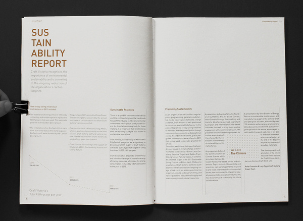 Annual report Craft Victoria on the Behance Network #spread #print #annual #report