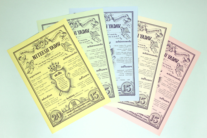 Vintage flyer inspired resume. #resume # lettering #typography