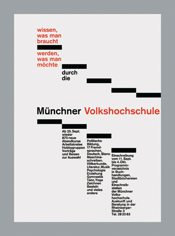 Rolf Müller — Münchner Volkshochschule (1978) #minimal #poster