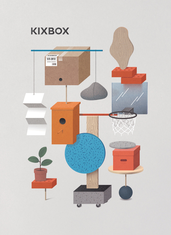 KixBox SS/13 #flyer #colours #illustrations #poster