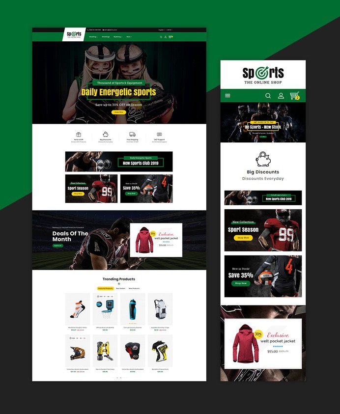 #Sports - #Seasonal #Store - #Prestashop #Responsive #Theme | #TemplateTrip #eCommerce #Website #Design #Template