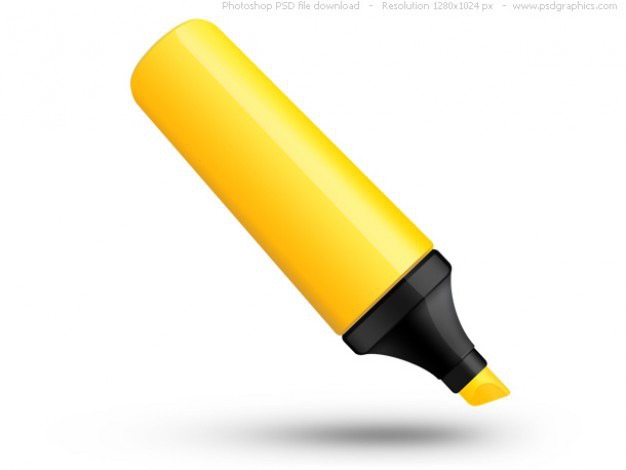 Psd yellow highlighter pen icon Free Psd. See more inspiration related to Icon, Office, Icons, Web, Yellow, Pen, Psd, Web icons, Office icon, Shiny, Horizontal, Objects and Highlighter on Freepik.