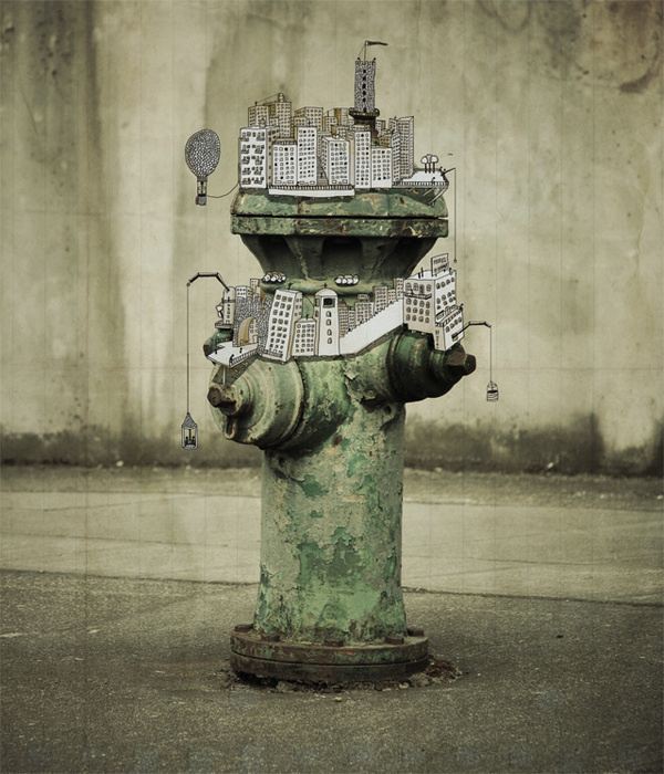 CJWHO ™ (Awesome Drawings on Photographs by Johan...) #drawings #design #illustration #photography #architecture #clever