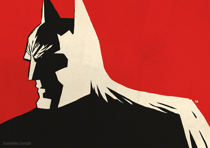 Batman Noir: Marv meets cowl #illustration #noir #batman