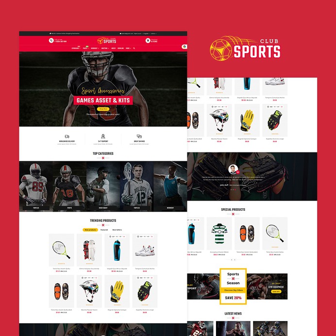 Sports Club & Activities - Prestashop Responsive Theme | TemplateTrip