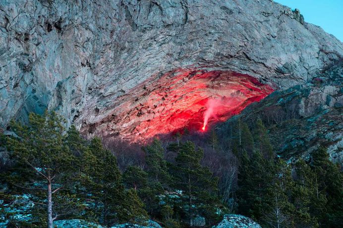 Aeon: Fiery Red Nordic Landscapes by Oystein Sture Aspelund
