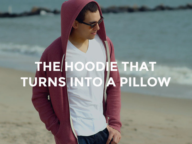 The Hoodie That Turns Into A Pillow #tech #flow #gadget #gift #ideas #cool