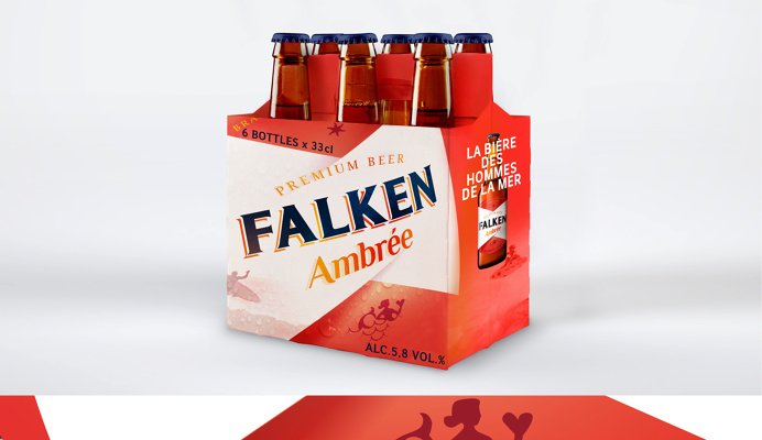 FALKEN. FRENCH BEER. AMBRÉE BOTTLE PACK. #FRENCH#BEER