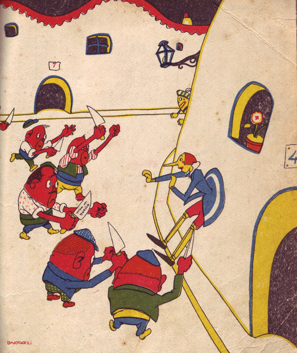 Salvador Bartolozzi's Pinnochio 50 Watts #bizarre #fairy #tale #print #illustration #colour