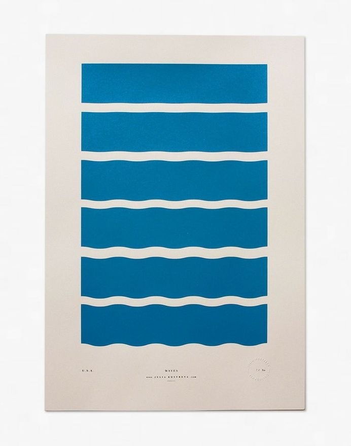 Waves - Limited Edition Screenprint / Julia Kostreva #geometry