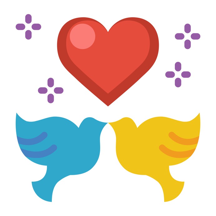 See more icon inspiration related to love and romance, love birds, valentines day, romantic, birds, heart, love and animals on Flaticon.