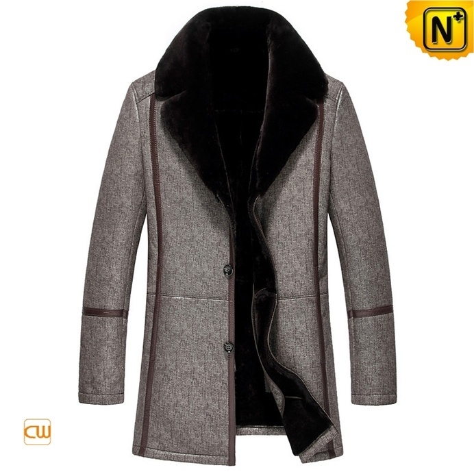 Mens Leather Shearling Sheepskin Coat CW851289 #sheepskin #shearling #coat