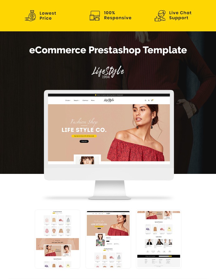 #Life Style #Fashion #Boutique Store - #Prestashop #Responsive #Theme | #TemplateTrip #eCommerce #Website #Template