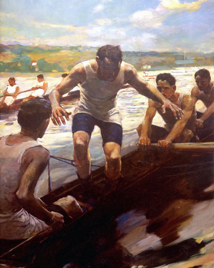 Frank E. Schoonover (American 1877–1972) Stroke Jumping – Broken Oar, 1910