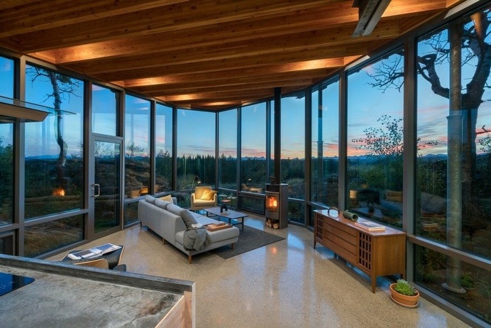 One-Bedroom Cabin Nestled Between Two Massive Lichen-Covered Rocks 5