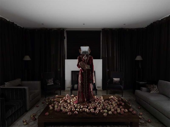 Staged Fine Art Self-Portraits by Amina Benbouchta