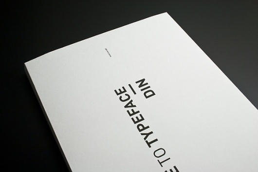 Tribute to Typeface - DIN on the Behance Network #lee #wonchan #publication #rmit #melbourne #minimal #typeface #minimalist #din #typography