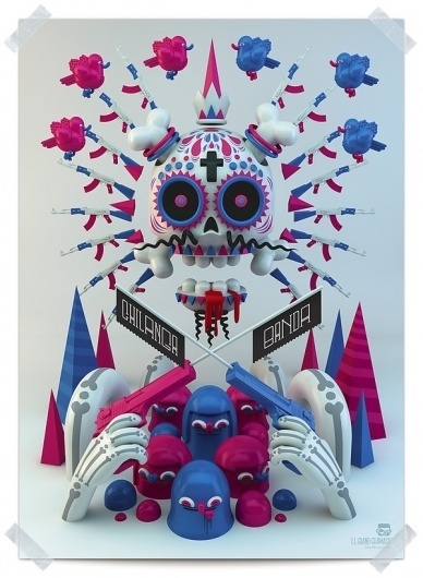 Chilanga Banda on the Behance Network #toys #skull