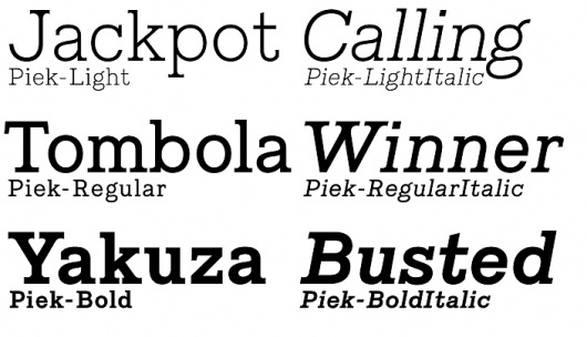 Grafik Design — Philipp Herrmann #piek #family #philipp #herrmann #design #type #optimo