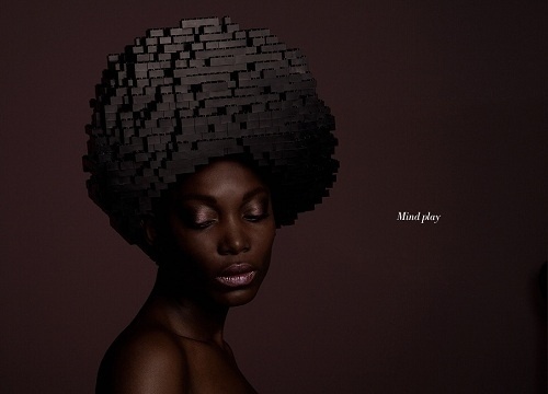 LEGO Goes Vogue, Gets Turned Into 'Pixelated' Hair Wigs - DesignTAXI.com #ads #lego #photography #fun #editorial