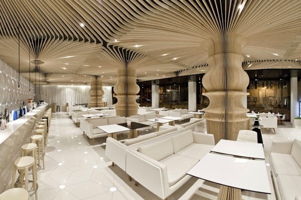 Cafe dining area #interior #caf #graffiti #modern #archietecture #cafe #architecture