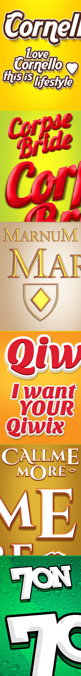 Most Famous Text Styles / Mockups #stone #silver #chocolate #glass #brand #milk #light #typography