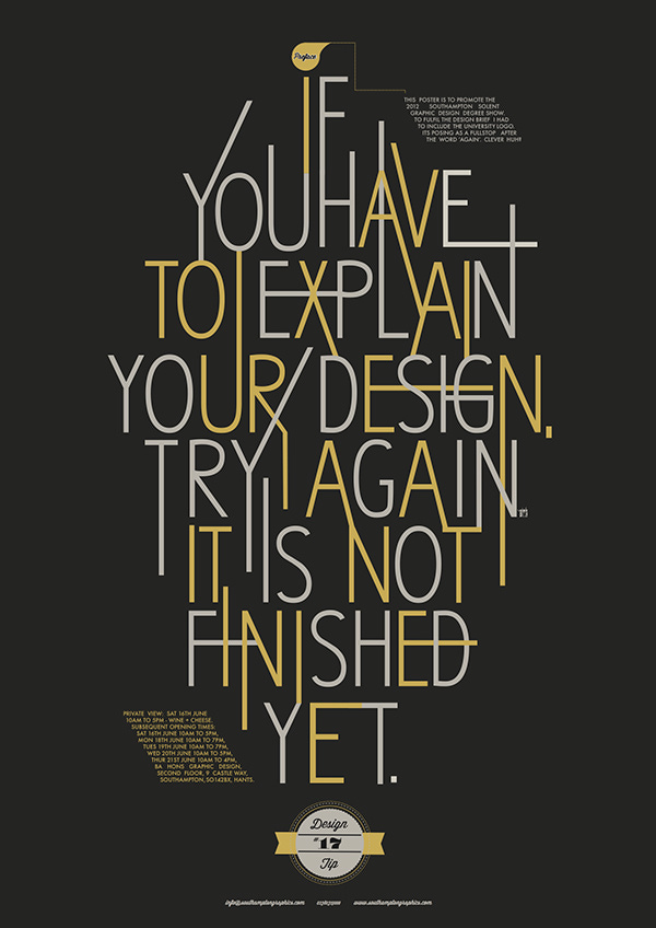 Degree Show Promotional Poster