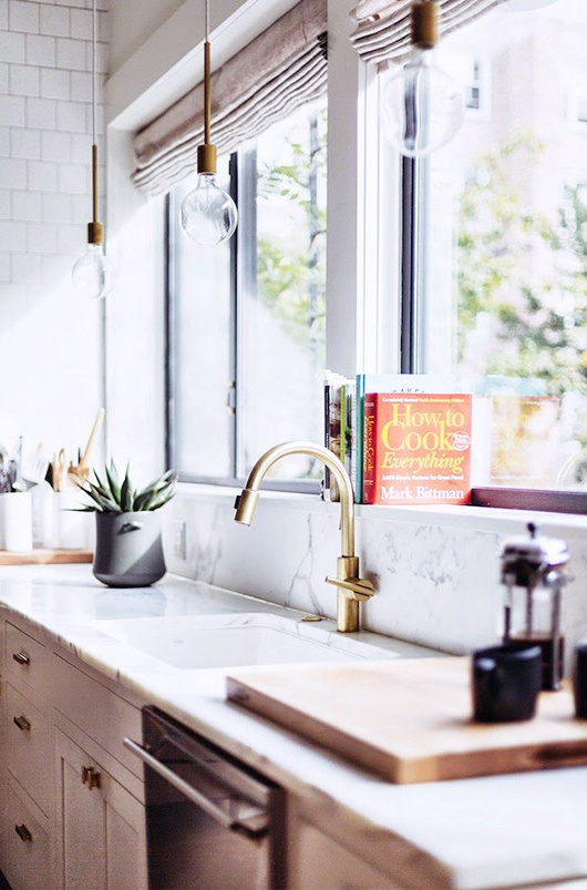 dreamy brass kitchen fixtures / sfgirlbybay #interior #design #decor #kitchen #deco #decoration